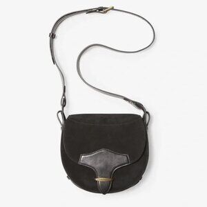 Women’s preloved Isabel Marant Botsy Leather Saddle Bag in black
